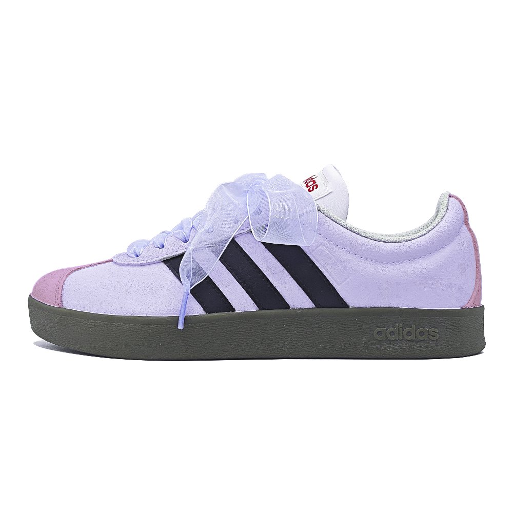 Adidas Neo Vl Court Classic Slip-Resistant Low-Top Skateboard Shoes Unisex Lavender