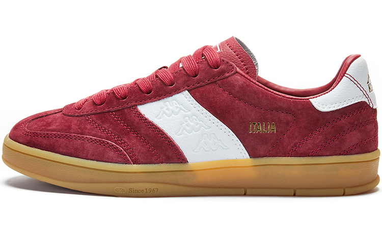 Kappa Anti Slip Wear Resistant Low Top Skateboard Shoes Unisex Red