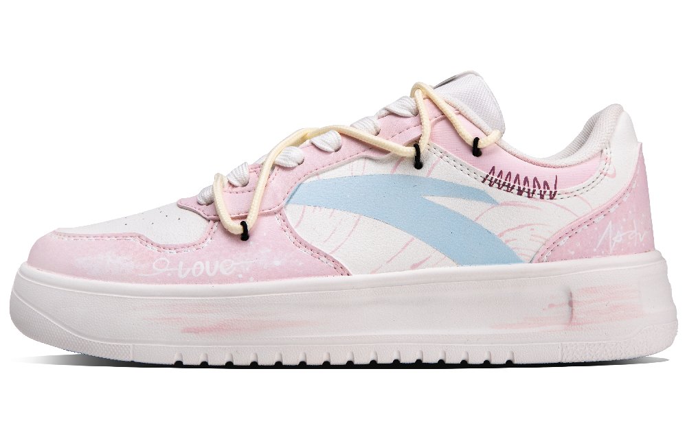 Anta Slip Resistant Cushioning Low Top Skateboard Shoes Women's Pink