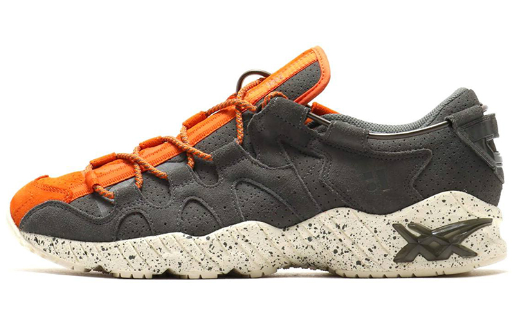 Asics Gel MAI Abrasion Resistant Low Top Running Shoes Men's Charcoal Gray Orange