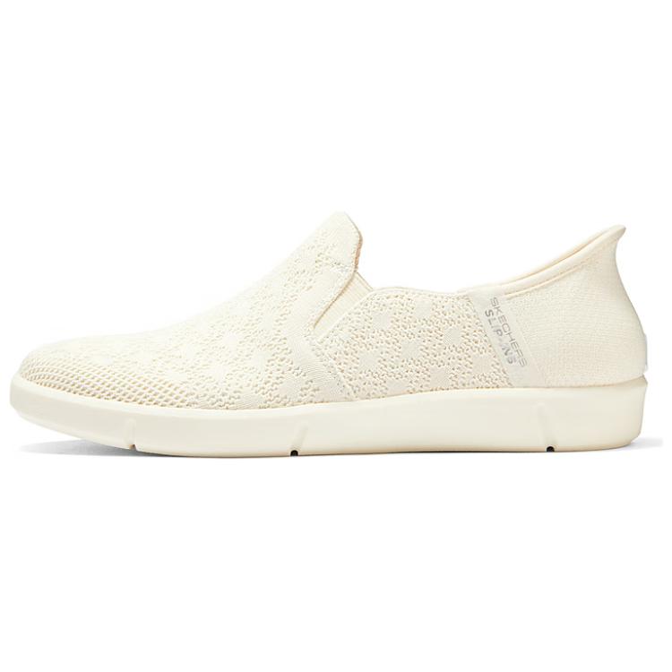 Skechers Wear-resistant And Lightweight Low-Top Casual Shoes Women's Ivory