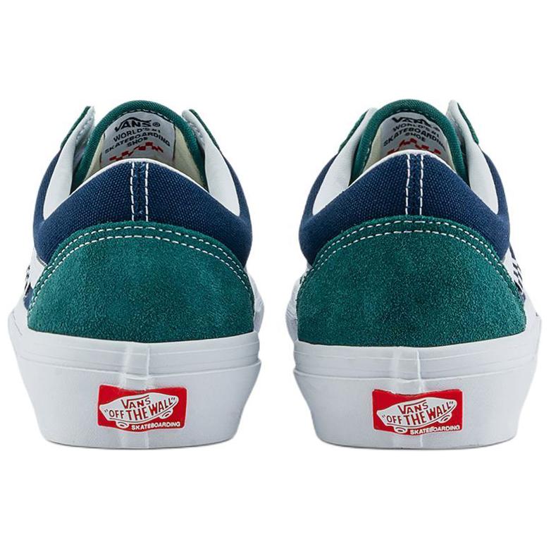 Vans Anti Slip Wear Resistant Low Top Skateboard Shoes Unisex Blue Green купить в интернет-магазине Yoocart с быстрой доставкой по России.