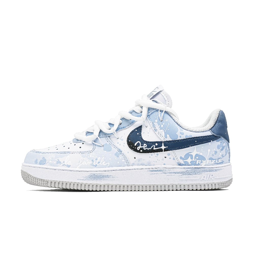 Nike Air Force 1 Low Top Skateboard Shoes Men's Light Blue