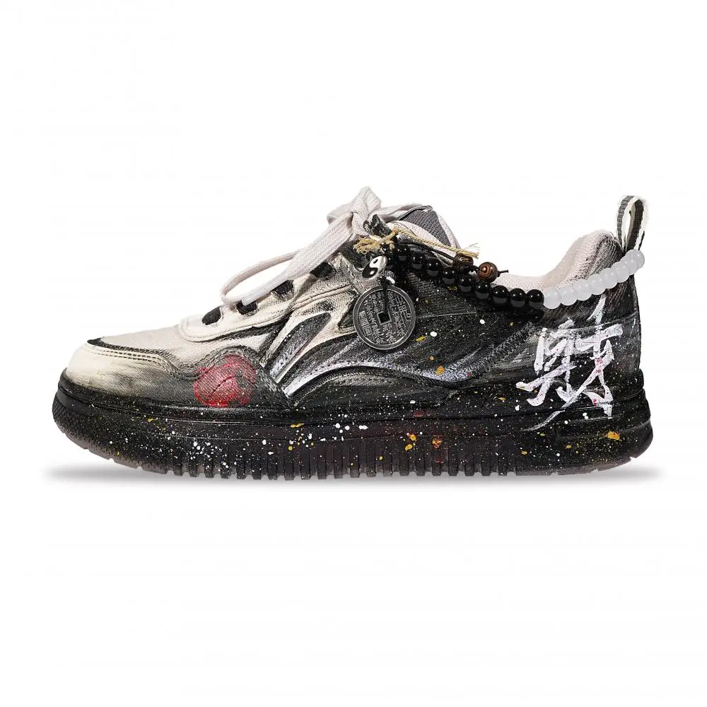 LiNing Qingyun Slip Resistant Shock Absorbers With Abrasion Resistant Properties Low top Skateboard Shoes Men's