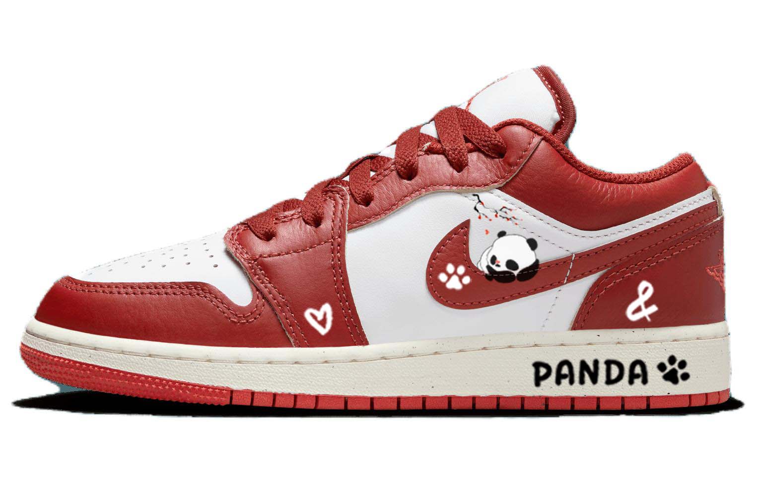 JORDAN Air Jordan 1 Vintage Basketball Shoes Women's Low top Red/White