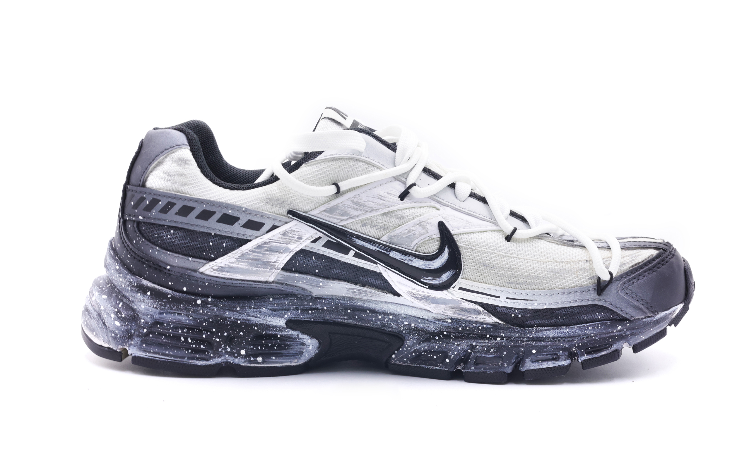 Nike Initiator Cushioning Abrasion Resistant Breathable Low top Casual Running Shoes Unisex Black Gray