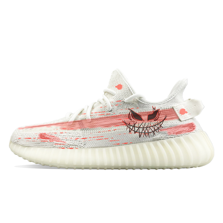 Adidas Originals Yeezy Boost 350 Anti-Slip Wear-Resistant Low-Top Casual Shoes Unisex Red White