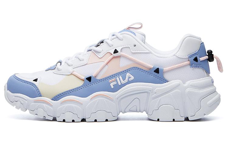 FILA Fluid Low Tops Sports Shoe White Blue Pink Women's