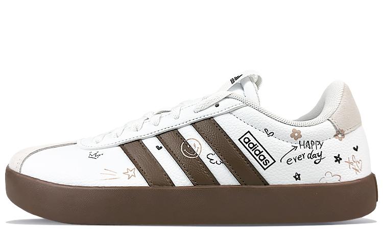 Adidas Court Low-Top Skateboard Shoes Unisex Brown White