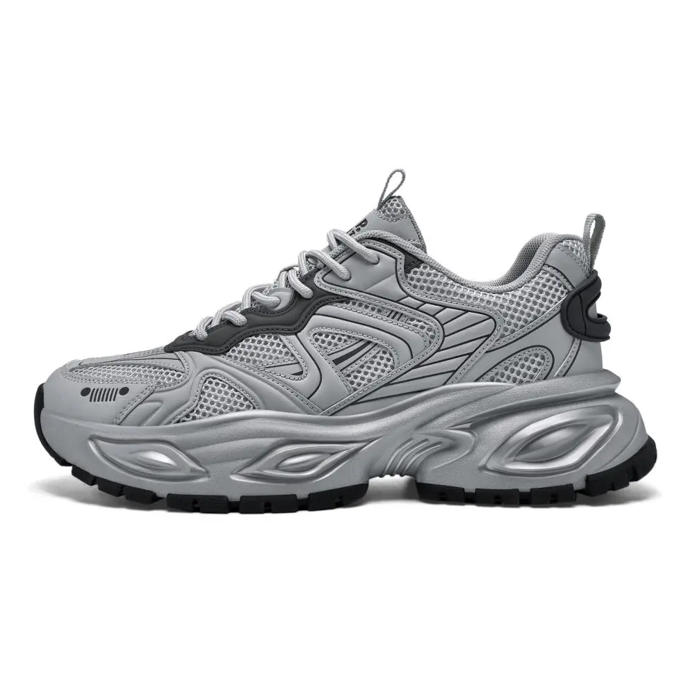 JEEP SPIRIT Low Top Chunky Sneakers Men's Moon Dust Gray