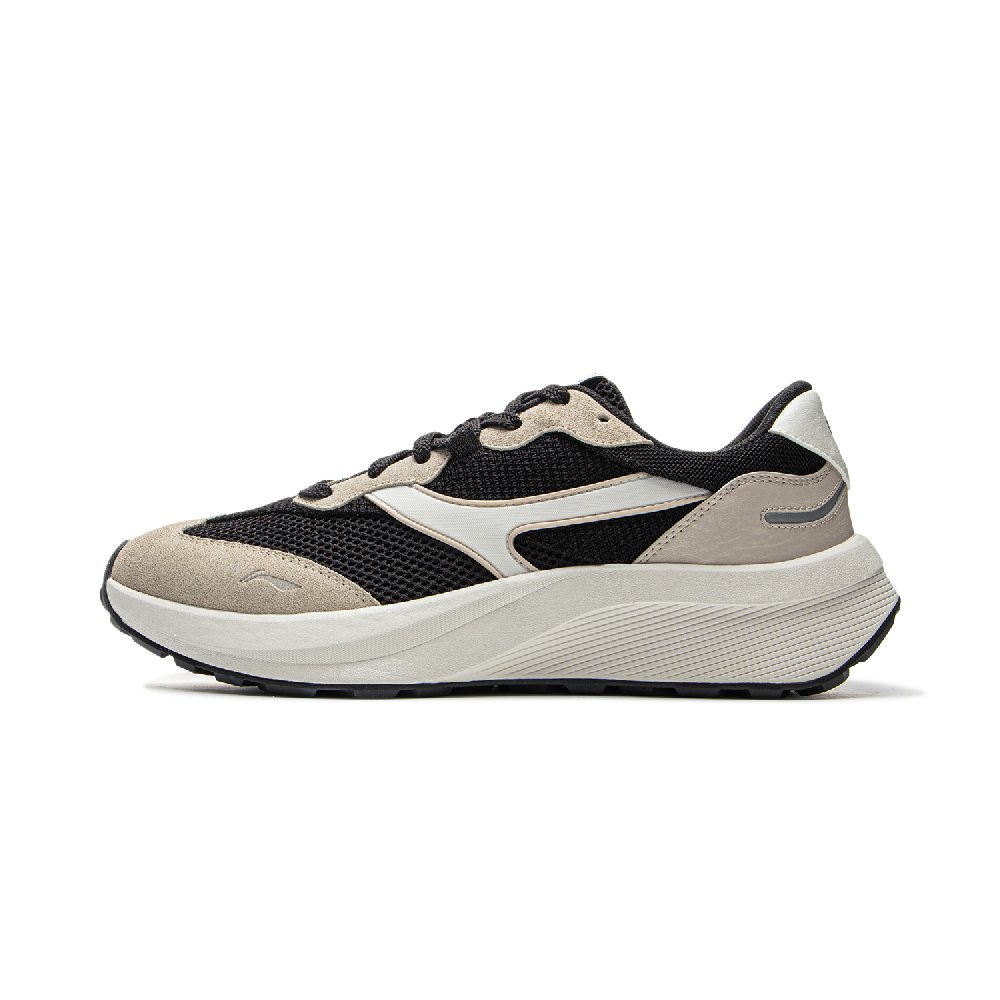 LiNing Honor M500 Cushioning, Slip Resistant, Abrasion Resistant Support Low Top Casual Shoes Men's Gray Black