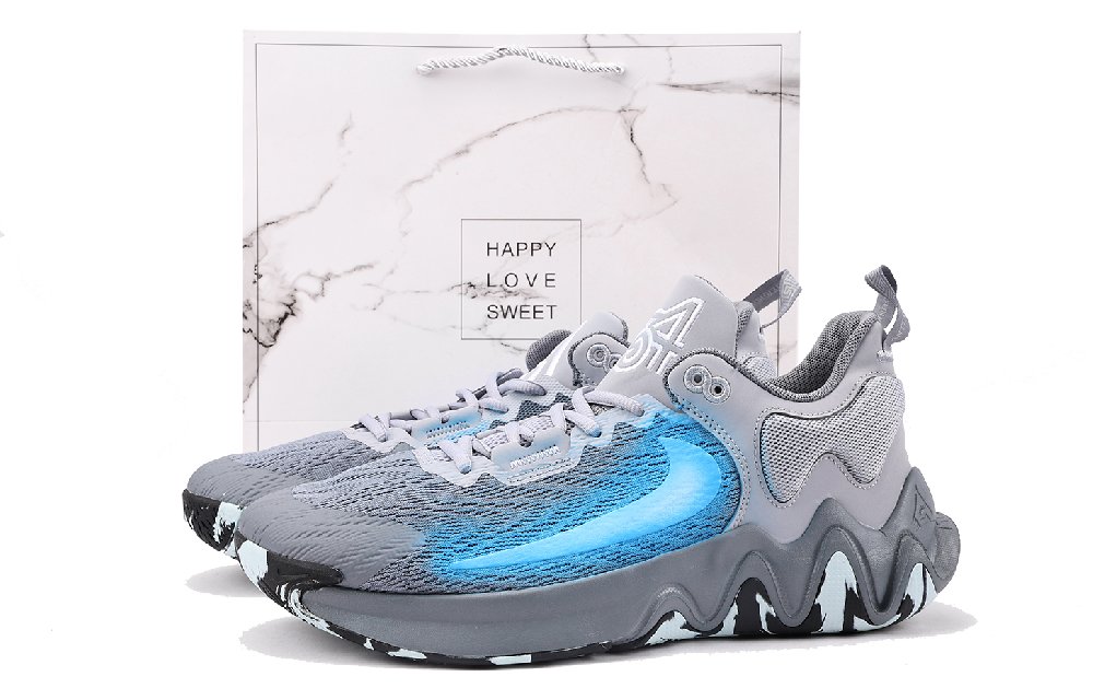 Nike Giannis Immortality 2 Slip-Resistant Coverage Low-Top Basketball Shoes Men's Gray Blue