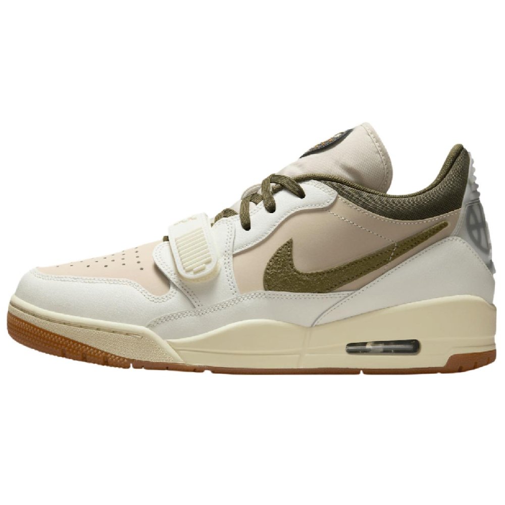Jordan Legacy 312 Anti Slip Wear Resistant Low Top Vintage Basketball Shoes Unisex White Green