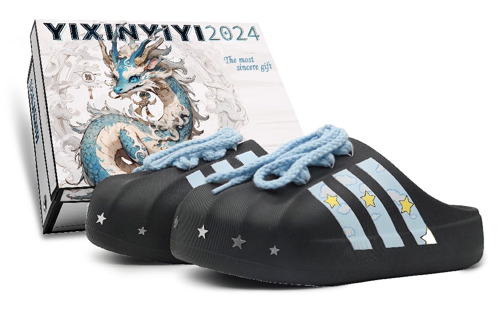 Adidas Originals AdiFOM Superstar EVA Closed Toe Slippers Unisex Blue White