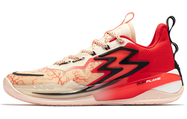 361° Big3 3.0 Pro Cushioning Wear-Resistant Low-Top Basketball Shoes Men's Magma Red