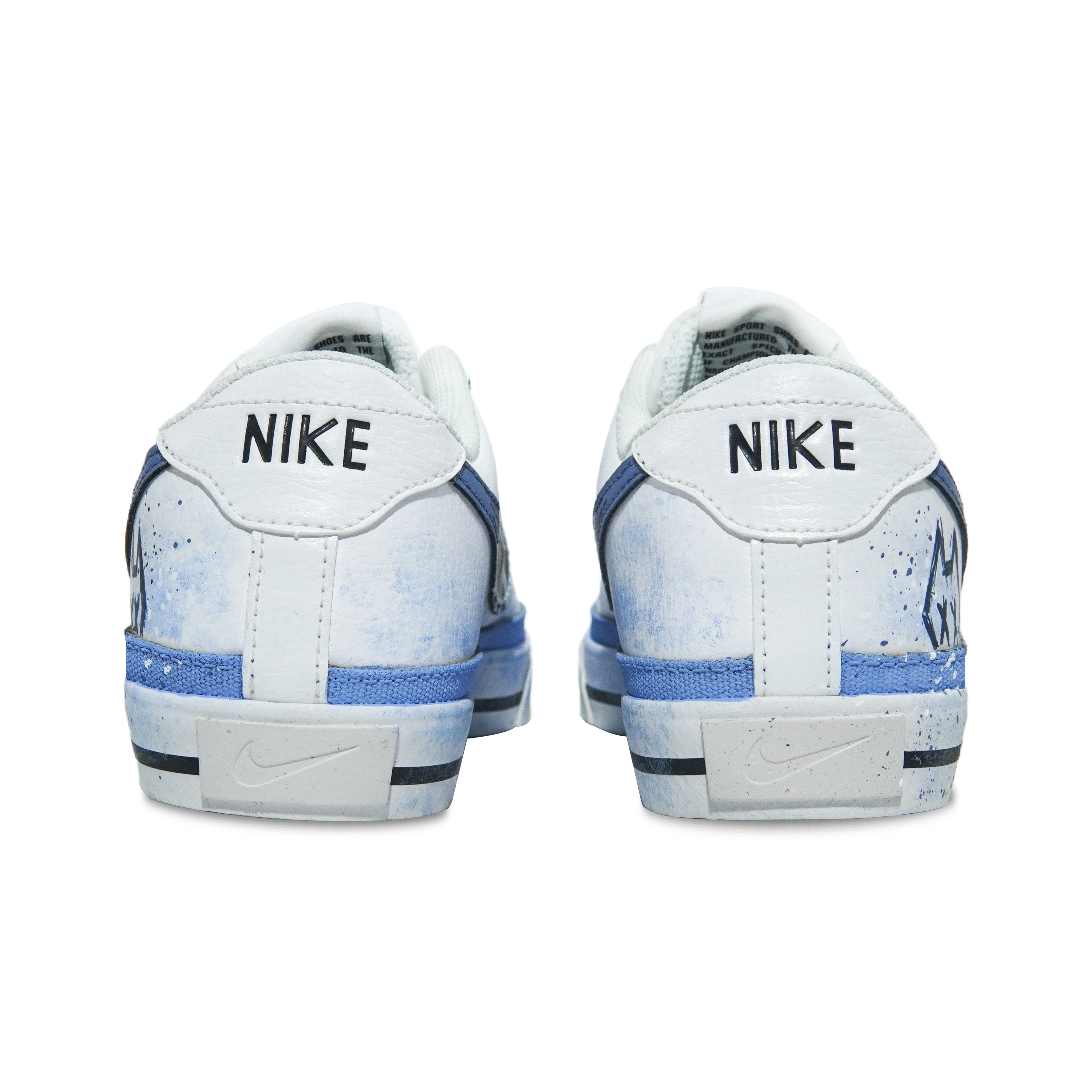 Nike Court Legacy Anti-Slip And Wear-Resistant Lightweight Low-Top Skateboard Shoes Men's Blue White купить в интернет-магазине Yoocart с быстрой доставкой по России.