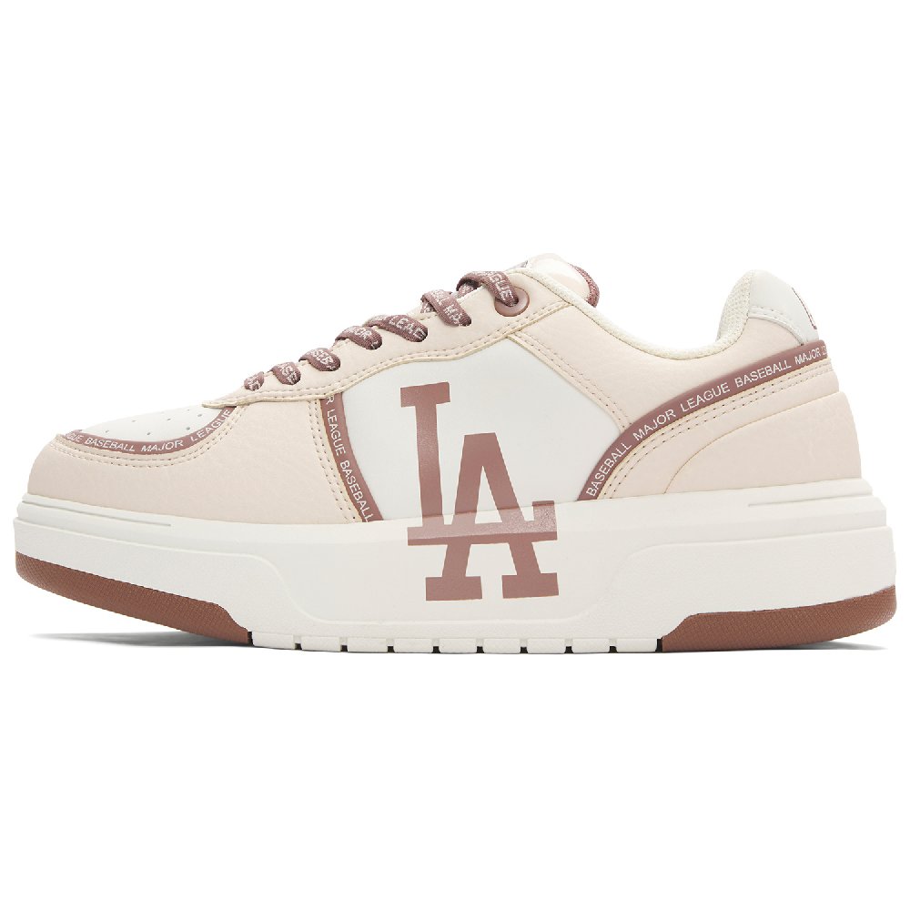 MLB Chunky Liner Slip-Resistant Balance Height Increasing Low-Top Skateboard Shoes Unisex Hemp Pink