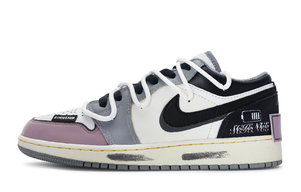 Jordan Air Jordan 1 Vintage Basketball Shoes Women's Low Top Black/White