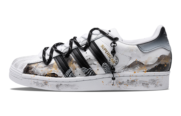 Adidas Originals Superstar Skateboard Shoes Unisex Low-Top Black White