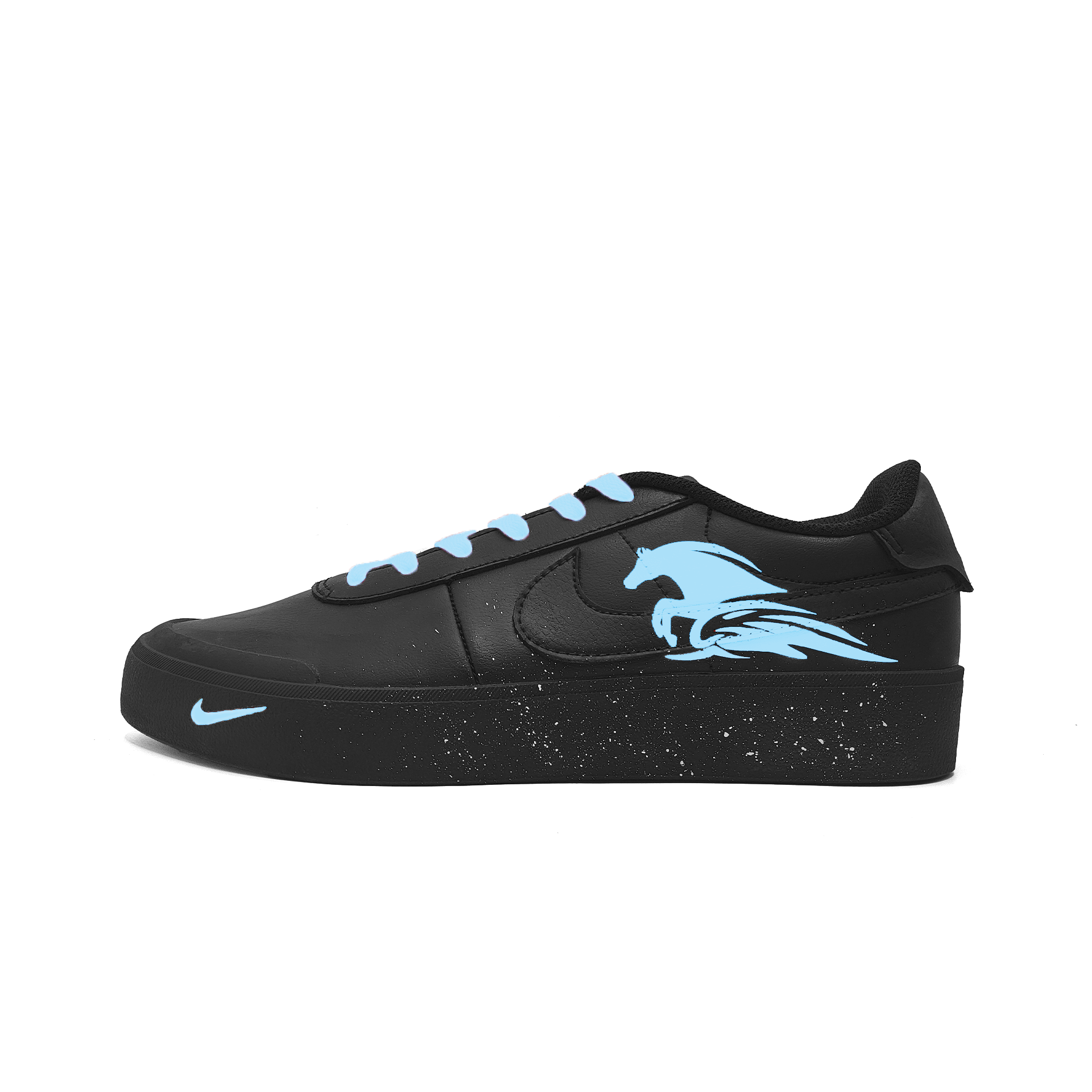 Nike Court Shot Sky Horse Soars Slip Resistant Abrasion Resistant Low top Skateboard Shoes Unisex Blue