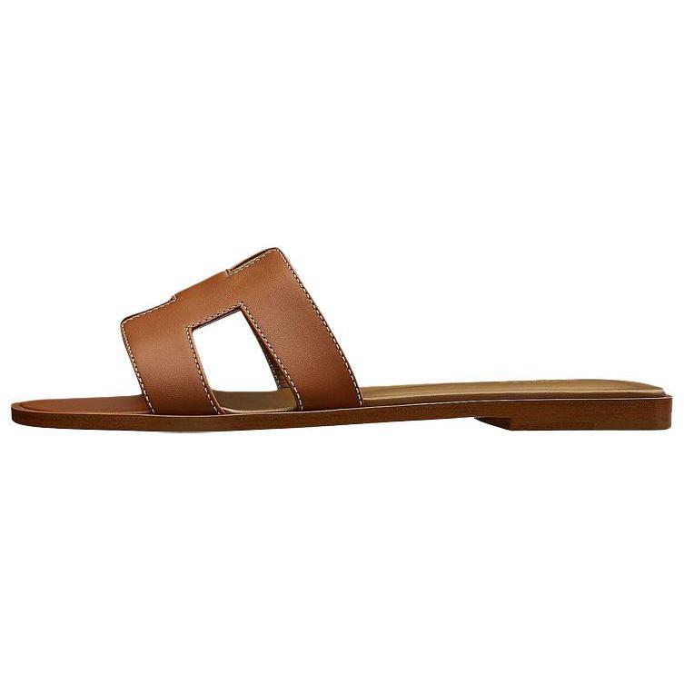 HERMES Oran Sandal Gold Box Calfskin Leather