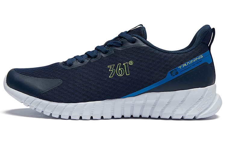 361° Cushioning Breathable Lightweight Low-Top Running Shoes Men's Oil Ink Blue