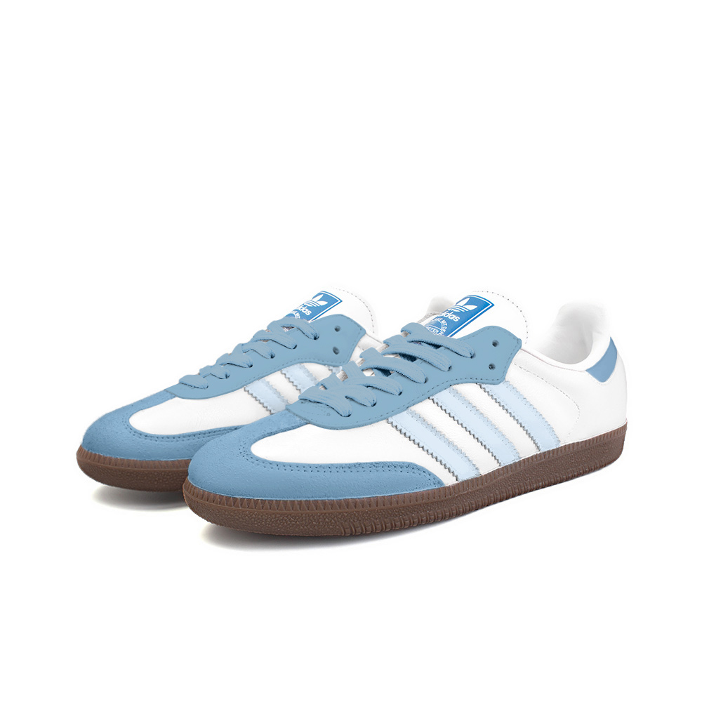 Adidas Originals SAMBA OG Slip Resistant, Abrasion Resistant, Lightweight Low Top Skateboard Shoes Unisex Blue