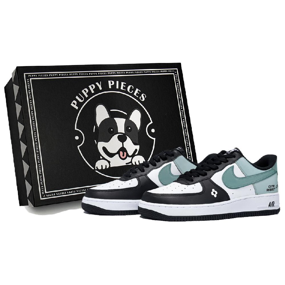 Nike Air Force 1 Puppy Fragment, Special Shoe Box Low Top Skateboard Shoes Men's White