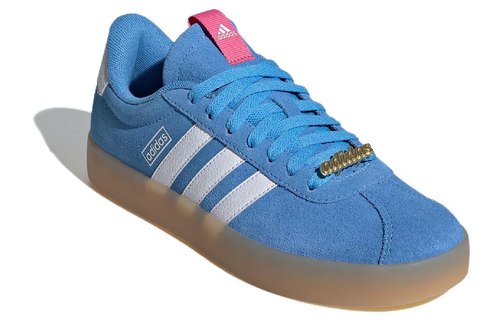 Adidas Vl Court 3.0 Blue Burst Cloud White Pink Fusion Women's