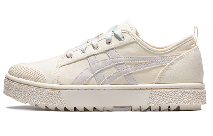 Asics Court Trail Casual Shoes Beige/White Women's