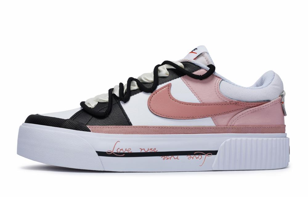 Nike Court Legacy 811 Manufacture Rose Pink Black Low-Top Skateboard Shoes Women's Pink White Black