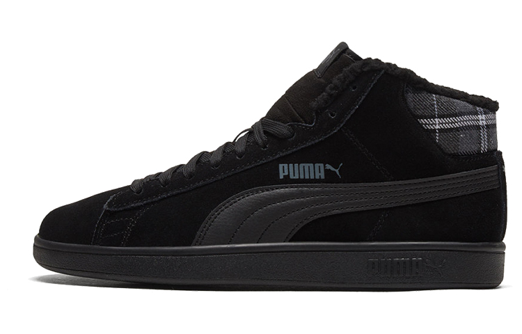 PUMA Smash V2 Mid Wtr Fleece Black Mid Board Shoes