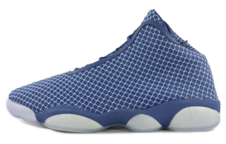 Jordan Horizon Slip Resistant, Abrasion Resistant, Breathable Mid Top Vintage Basketball Shoes Men's Blue White