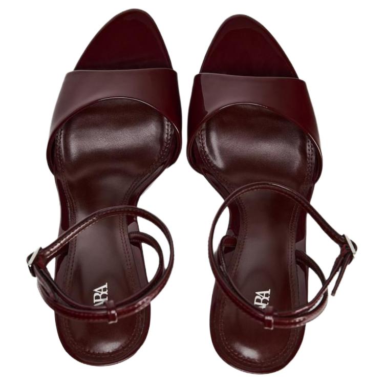 ZARA One Strap Sandals 10cm Women's Red купить в интернет-магазине Yoocart с быстрой доставкой по России.