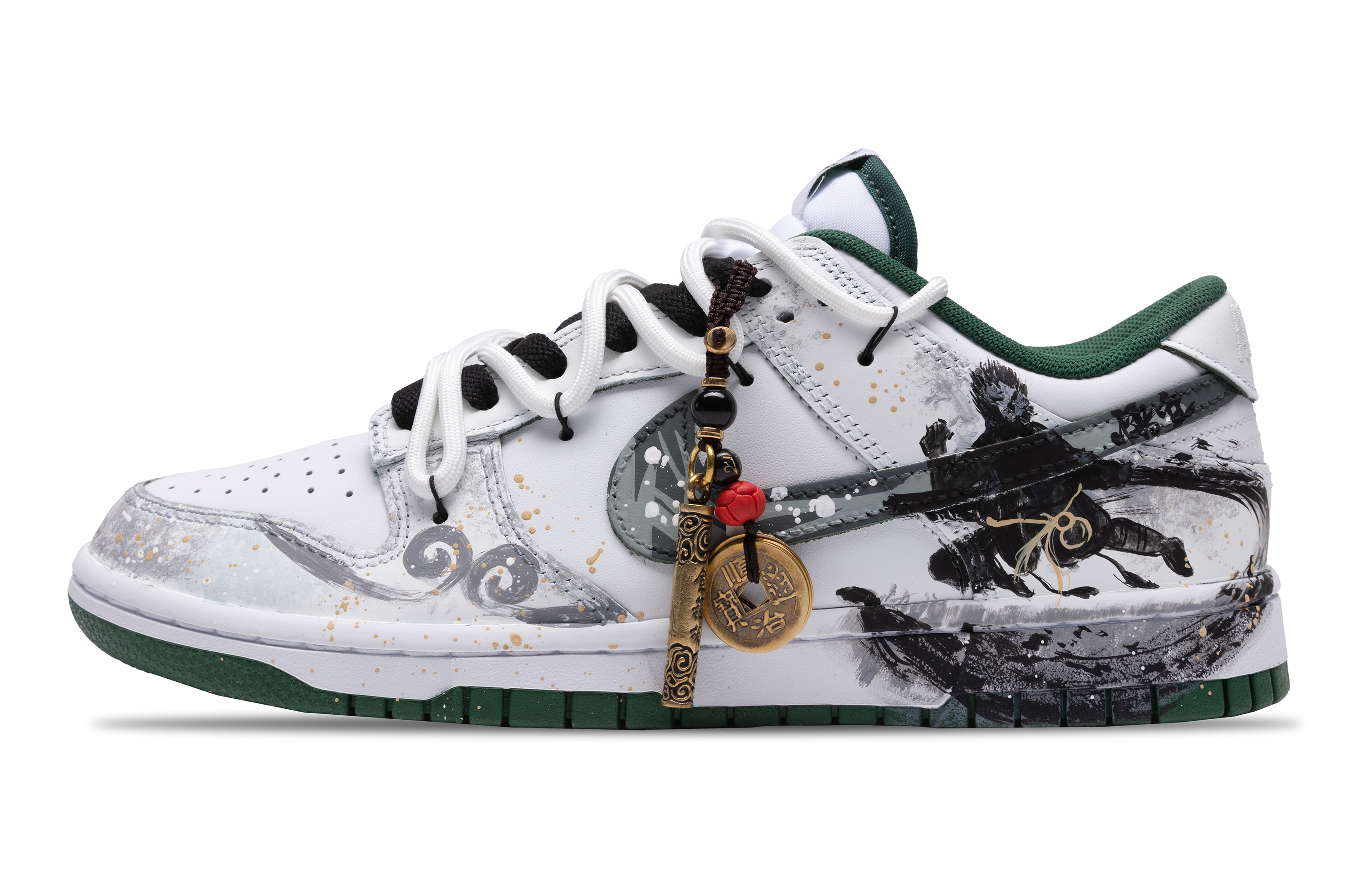 Nike Dunk Coverage Cushioning Abrasion Resistant Low top Skateboard Shoes Unisex Ink Wash With Sprinkled Gold купить в интернет-магазине Yoocart с быстрой доставкой по России.