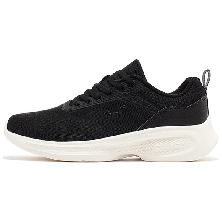 361° Cushioned Slip-Resistant Low-Top Casual Running Shoes Women's Black White