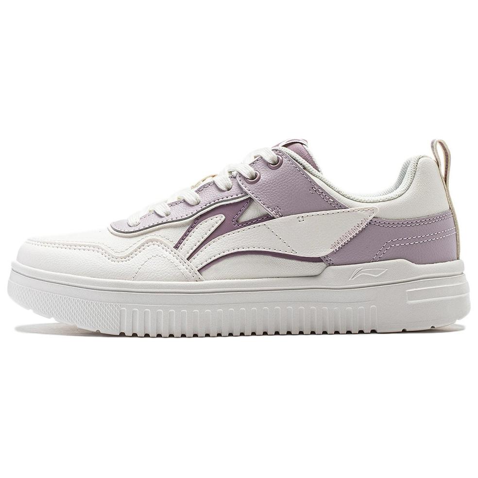 LiNing Qingyun Low-Top Casual Shoes Women's White Purple
