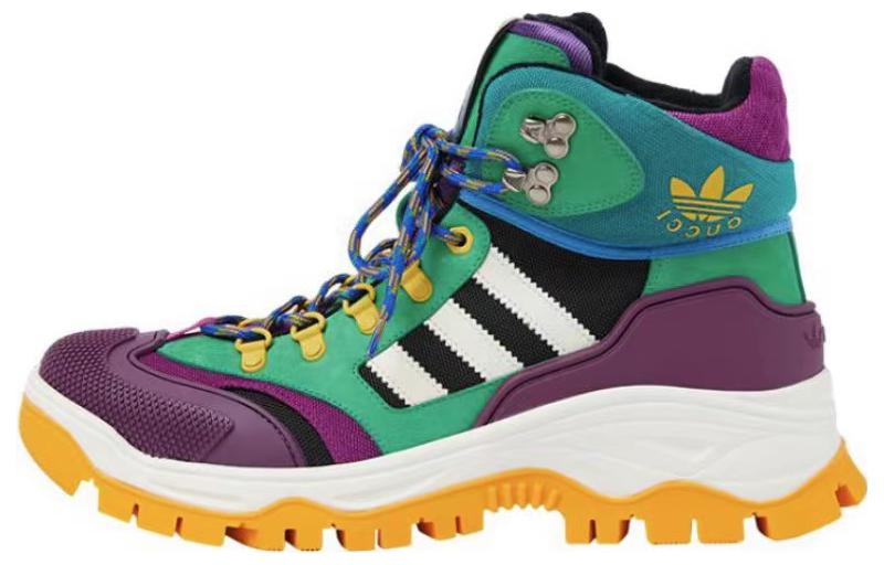 GUCCI Adidas X GUCCI Lace Up Boot 'Purple Green'
