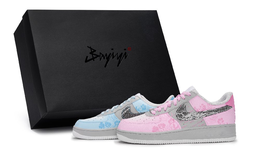 Nike Air Force 1 Skateboard Shoes Unisex Low top White/Blue/Pink