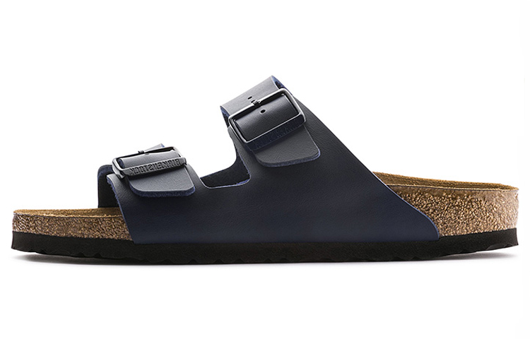 Birkenstock Arizona Rubber Sole Abrasion-Resistant Slide Slippers Unisex Blue Narrow Fit
