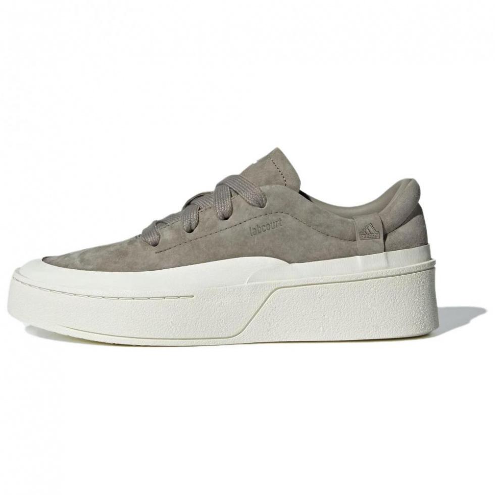 Adidas Labcourt Anti-Slip Wear-Resistant Low-Top Skateboard Shoes Unisex Earth Brown White