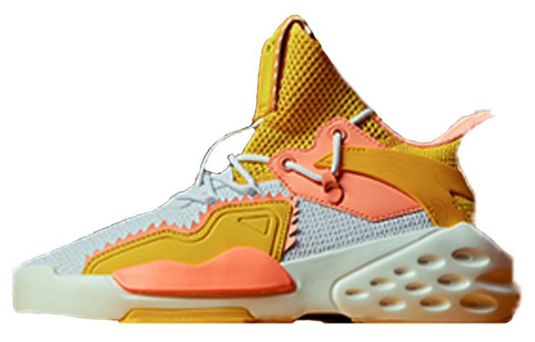 GUGONGWENCHUANG x Anta Non slip Lightweight High top Casual Shoes Women's Glazed Yellow