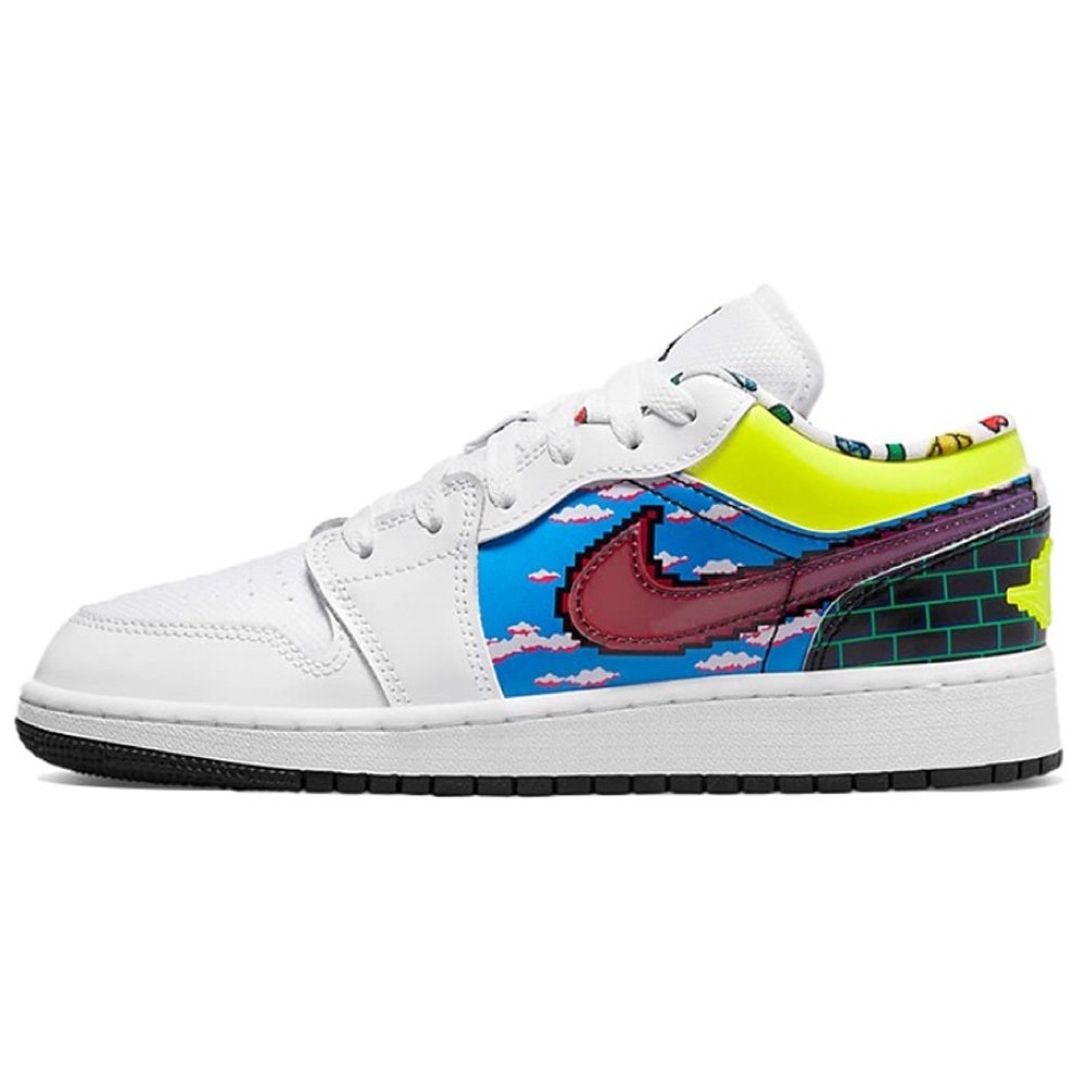 Jordan Air Jordan 1 Slip Resistant Low Top Vintage Basketball Shoes Women's Turquoise