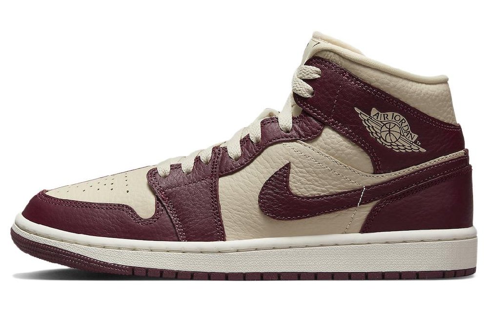 JORDAN 1 Mid Se Split Beach Cherrywood Red Women's