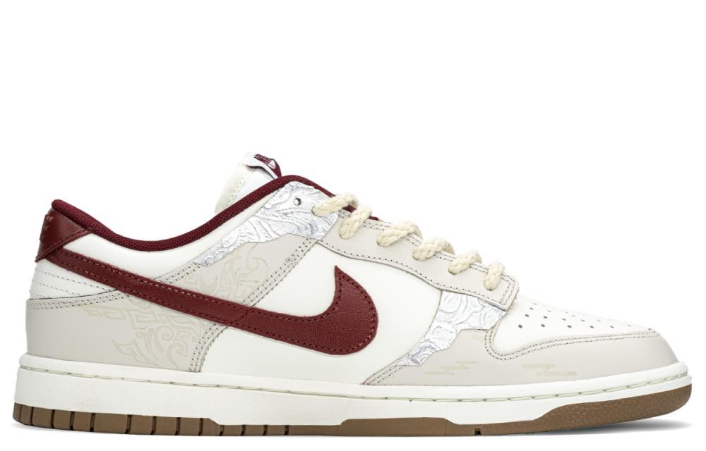 Nike Dunk Anti Slip And Wear Resistant Height Increasing Low top Skateboard Shoes Men's Red Beige купить в интернет-магазине Yoocart с быстрой доставкой по России.