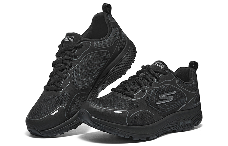 Skechers Go Run Consistent Low Top Casual Running Shoes Women's All Black