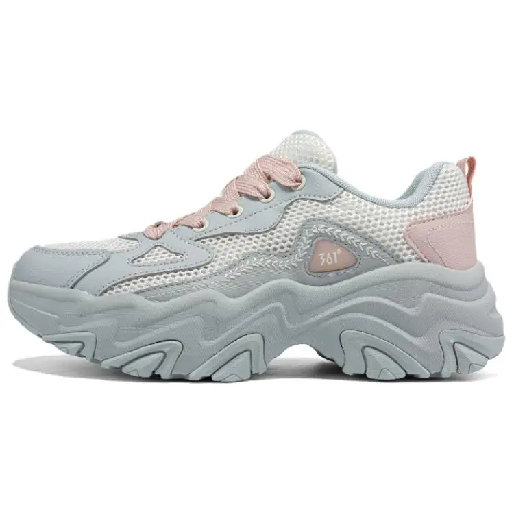 361° Anti Slip Wear Resistant Low Top Casual Shoes Women's Gray Pink