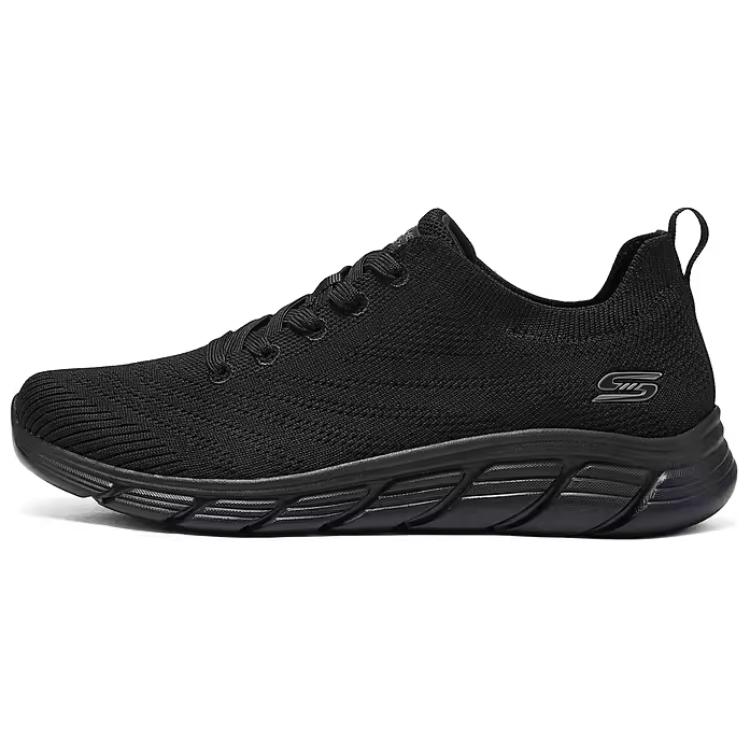 Skechers Bob's Anti Slip Wear Resistant Low Top Casual Shoes Women's Black