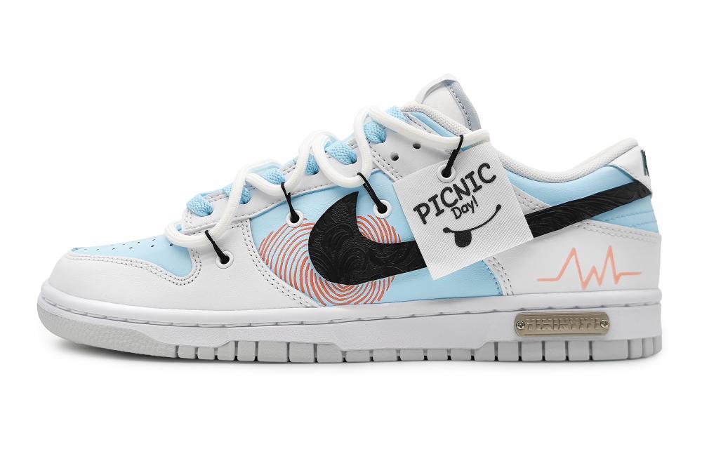 Nike Dunk Low-Top Skateboard Shoes GS Blue Gray