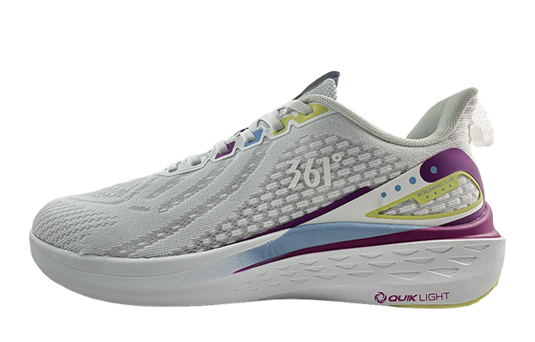 361° Anti Slip Wear Resistant Low Top Running Shoes Women's White Blue
